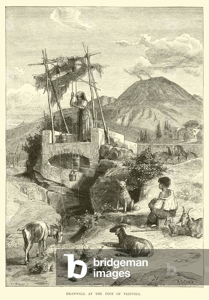 Drawwell at the Foot of Vesuvius (engraving)