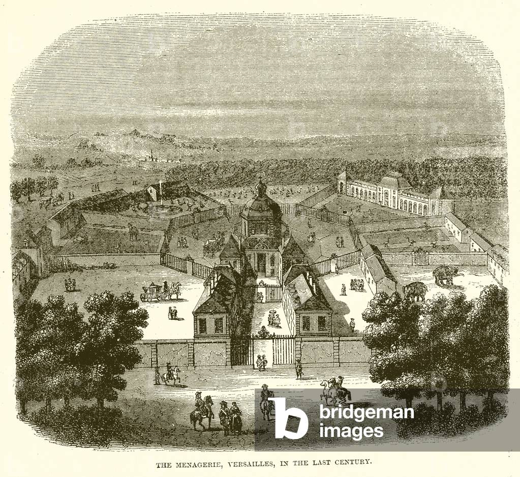 The Menagerie, Versailles, in the Last Century (engraving)