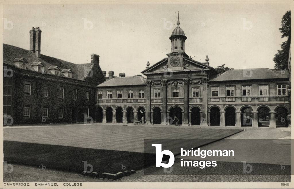 Cambridge, Emmanuel College (b/w photo)
