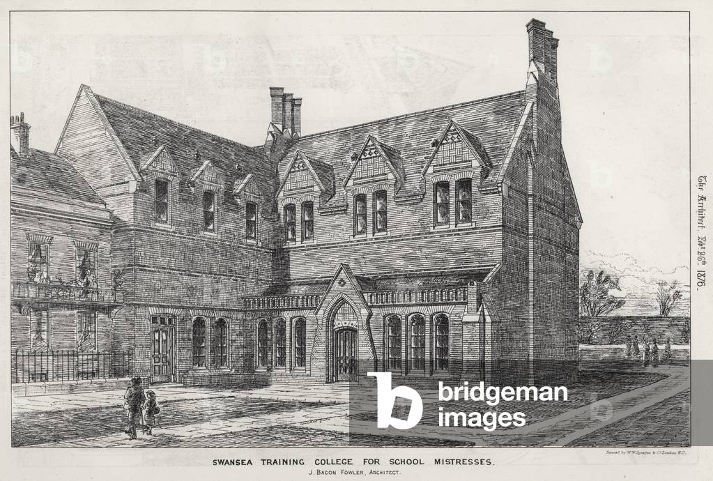 Swansea Training College for School Mistresses (engraving)