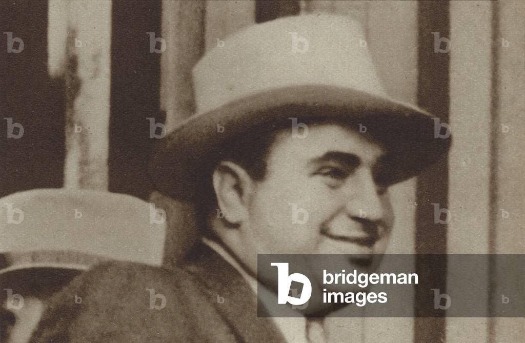 Al Capone, American gangster (b/w photo)