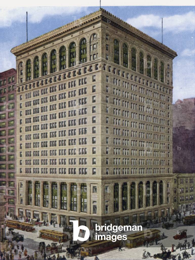 Commercial National Bank Building, Clark and Adams Streets (colour photo)