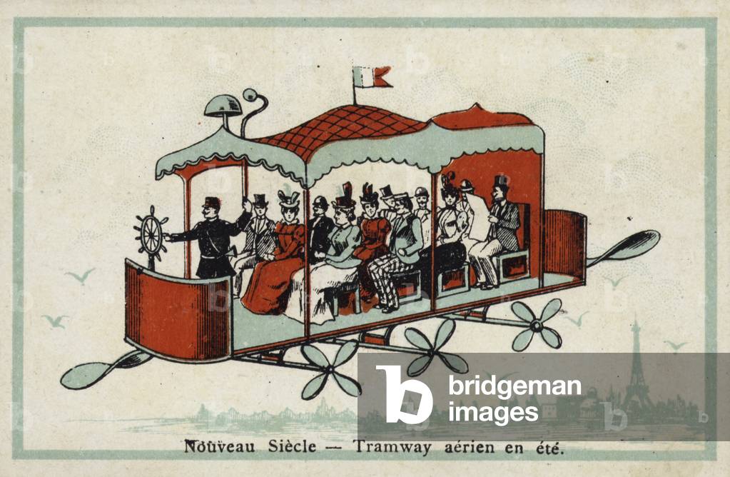 New century - aerial tramway in the summer (chromolitho)