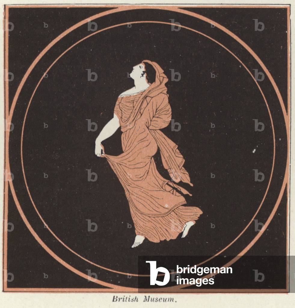 Detail of Greek pottery (colour litho)