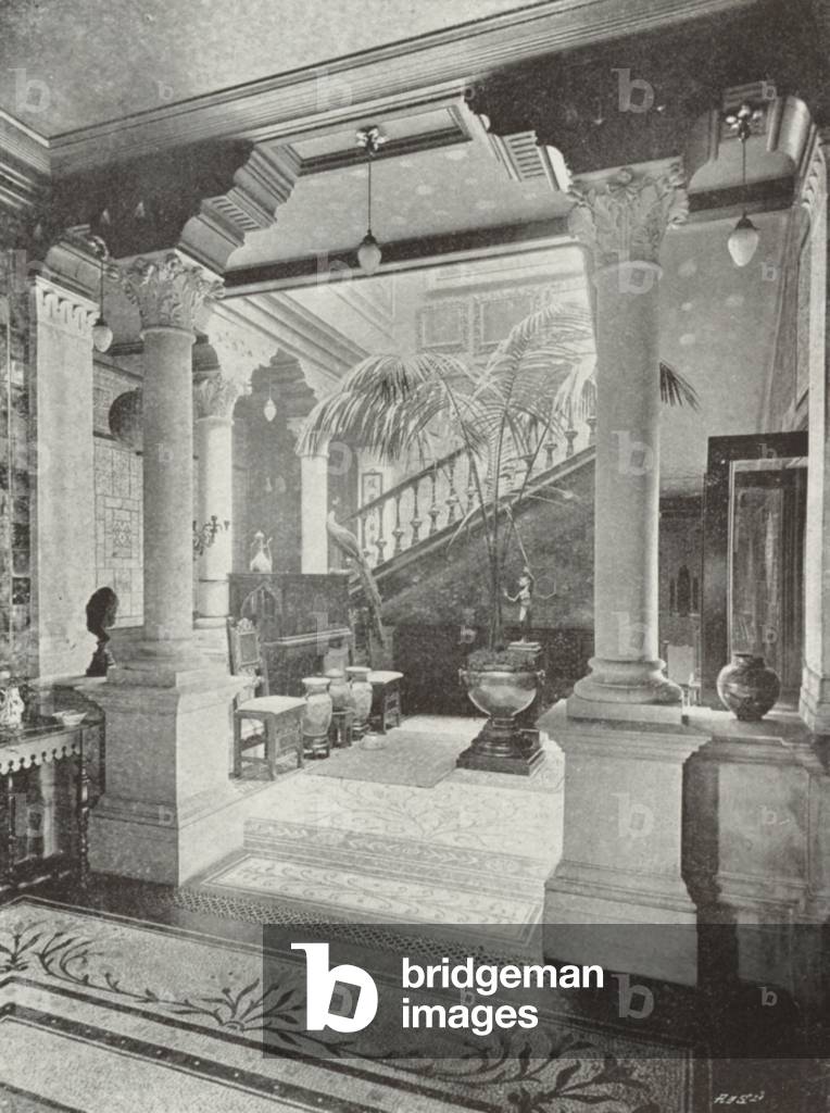 Entrance Hall of Sir Frederic Leighton's House (b/w photo)
