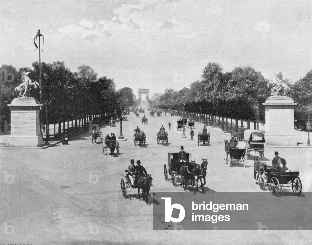 Paris - Les Champs - Elysees (b/w photo)