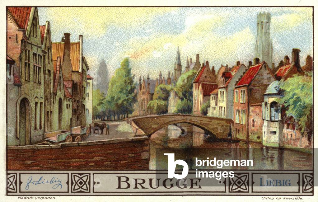 Bruges, Belgium (chromolitho)