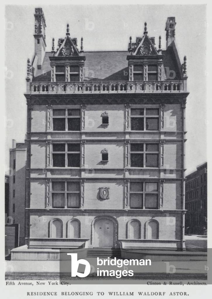 Residence Belonging to William Waldorf Astor (b/w photo)