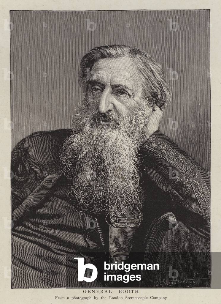 General William Booth, British founder of the Salvation Army (litho)