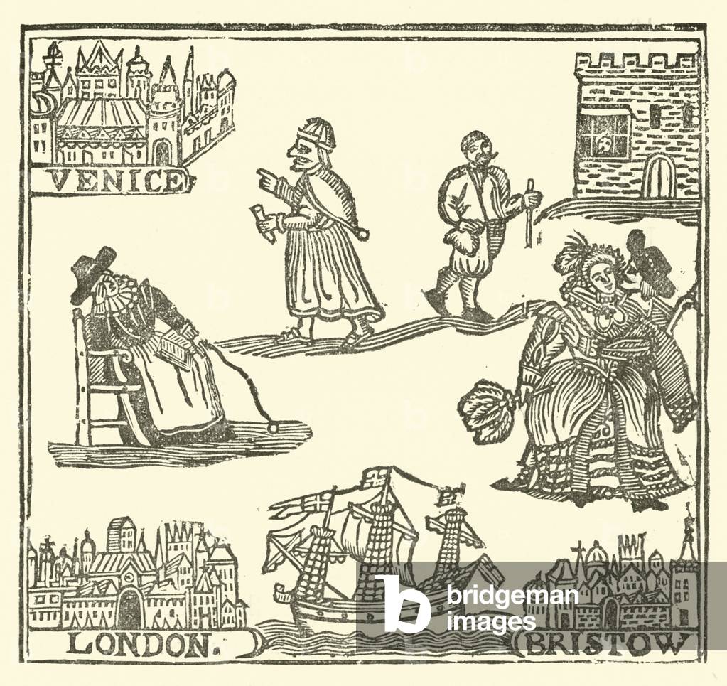 Illustration for The Roxburghe Ballads (woodcut)