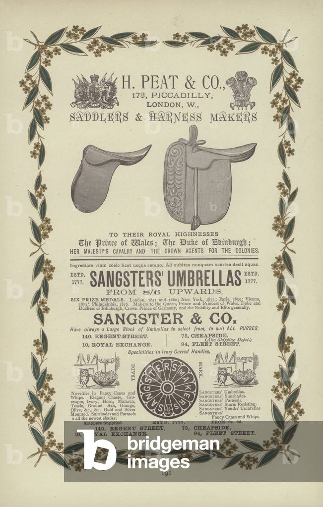 H Peat and Company, Sangster and Company (engraving)