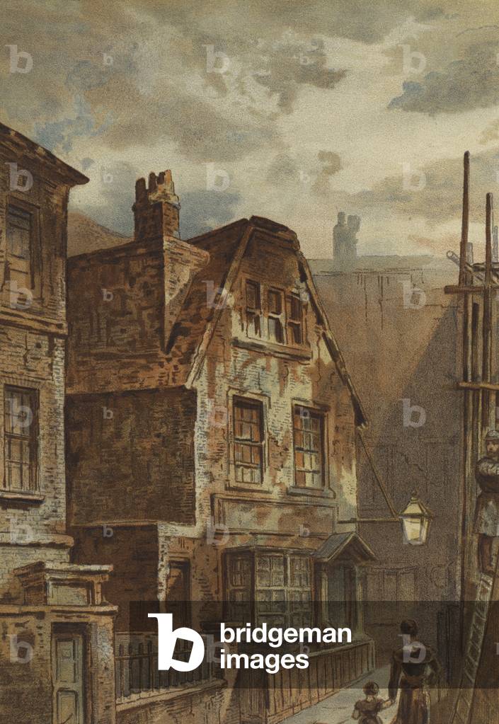 Old House behind Ludgate (chromolitho)