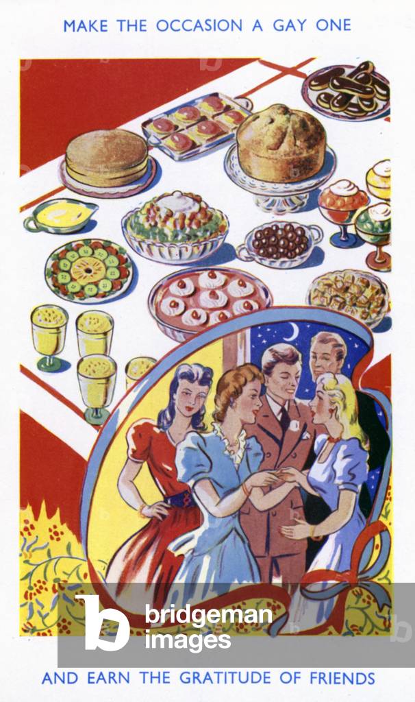 Make the occasion a gay one  and earn the gratitude of friends (colour litho)