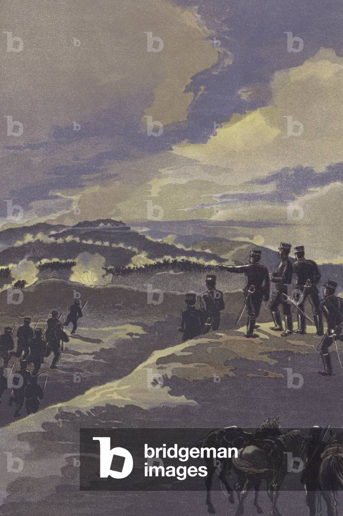 Japanese Night Attack on a Russian Position at Ta-shih-chiao (chromolitho)