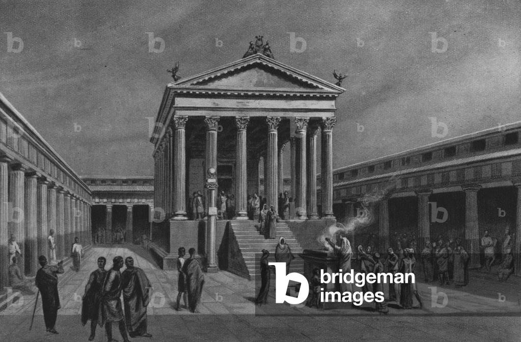 Pompei: Tempio d'Apollo (litho)