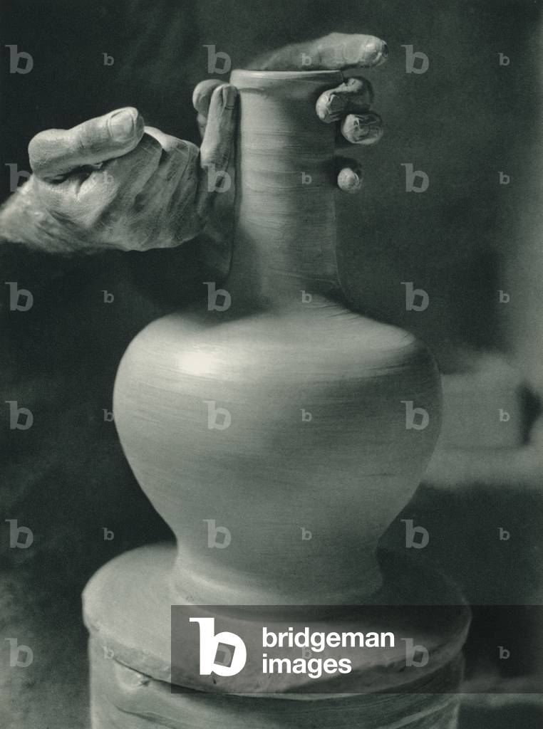 Turkey: Cinicilik, Kutahya, Ceramic Industry at Kutahya (b/w photo)