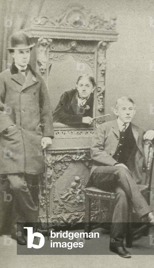 Oxford students, late 1860s (b/w photo)