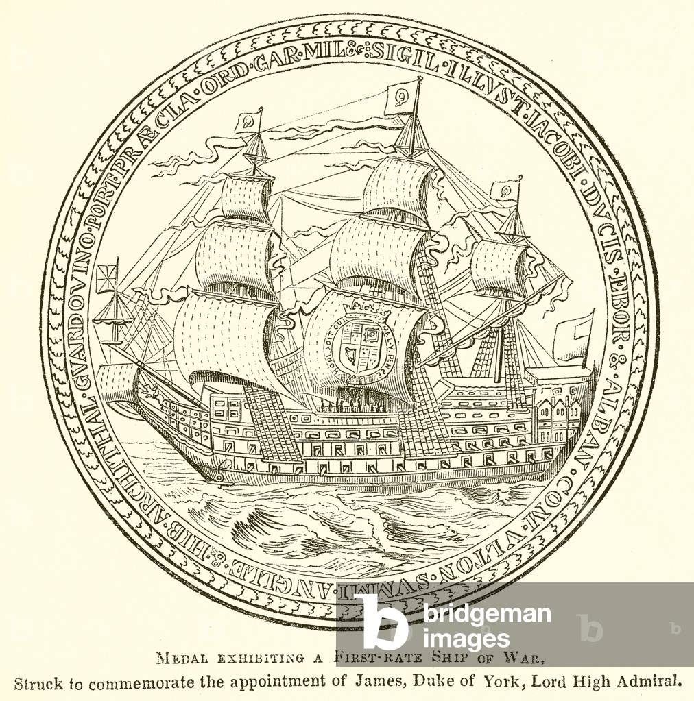 Medal Exhibiting a First-Rate Ship of War (engraving)