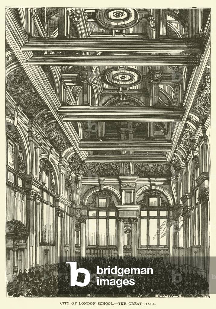 City of London School, The Great Hall (engraving)