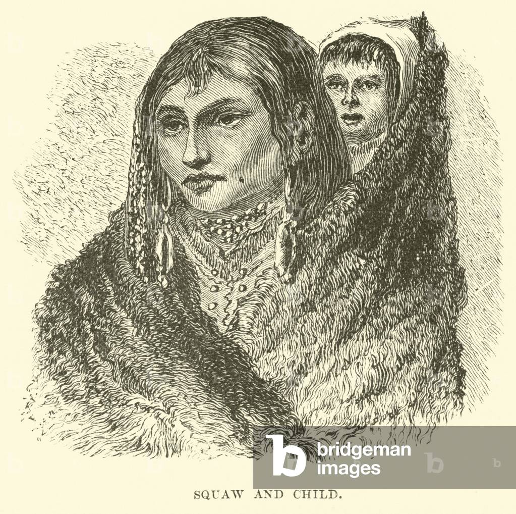 Squaw and child (engraving)