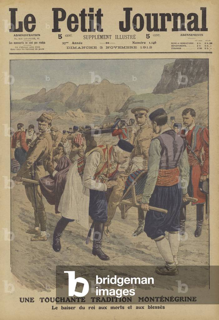 A touching Montenegrin tradition (colour litho)