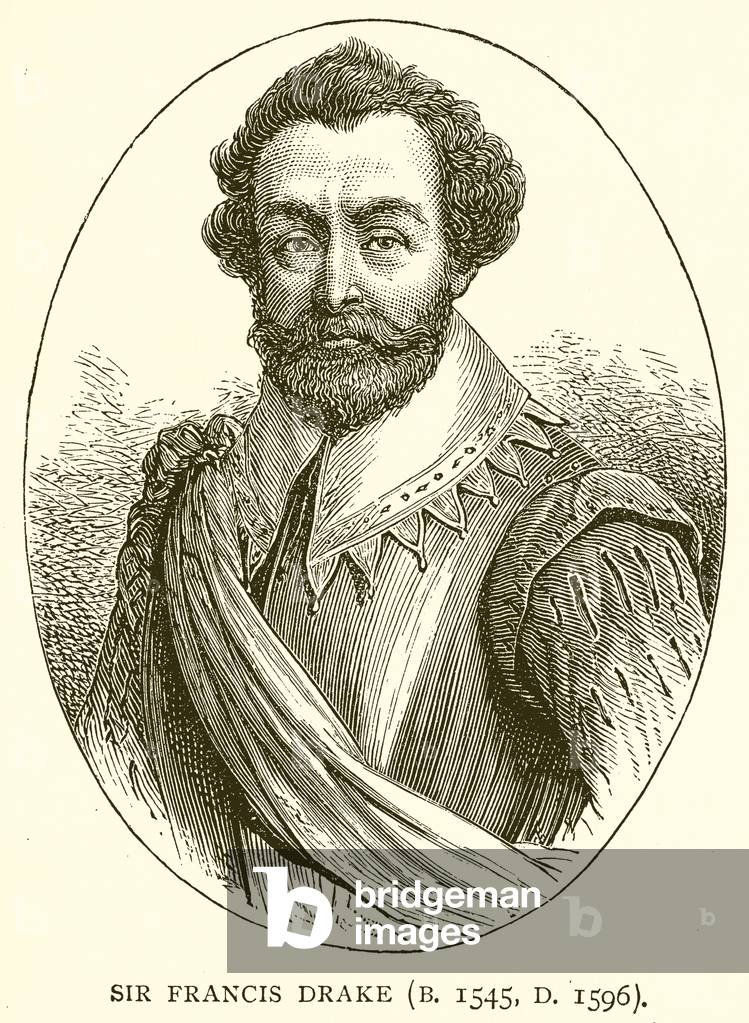 Sir Francis Drake (B. 1545, D. 1596) (engraving)