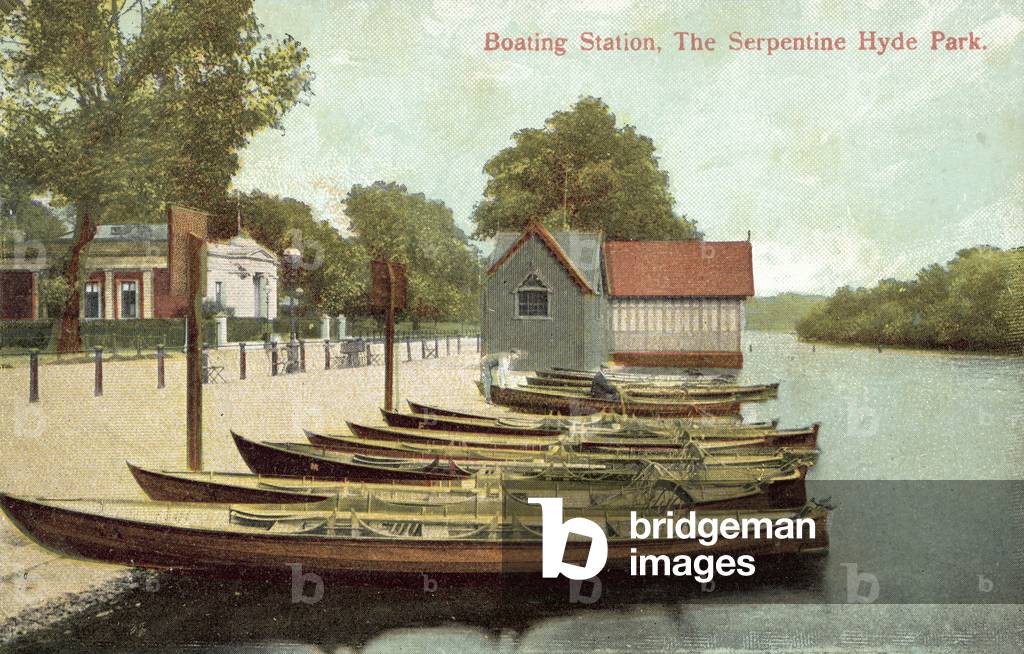 Boating Station, Serpentine, Hyde Park (colour photo)