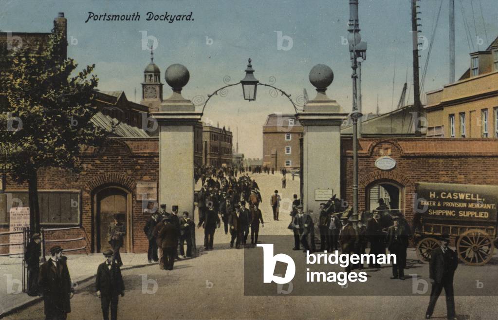 Portsmouth Dockyard (coloured photo)