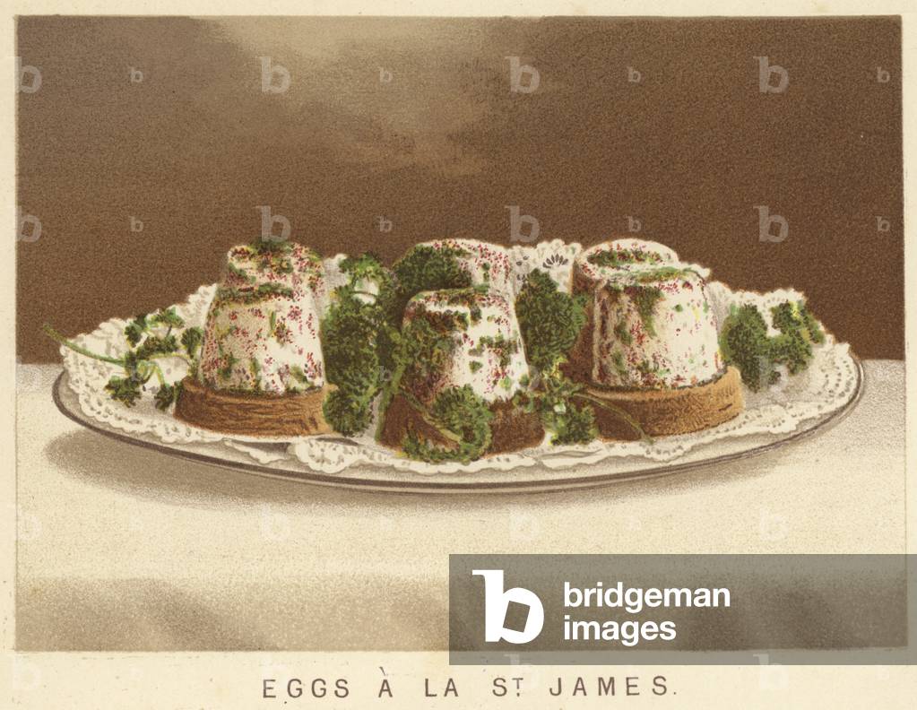 Eggs a la St James (colour litho)