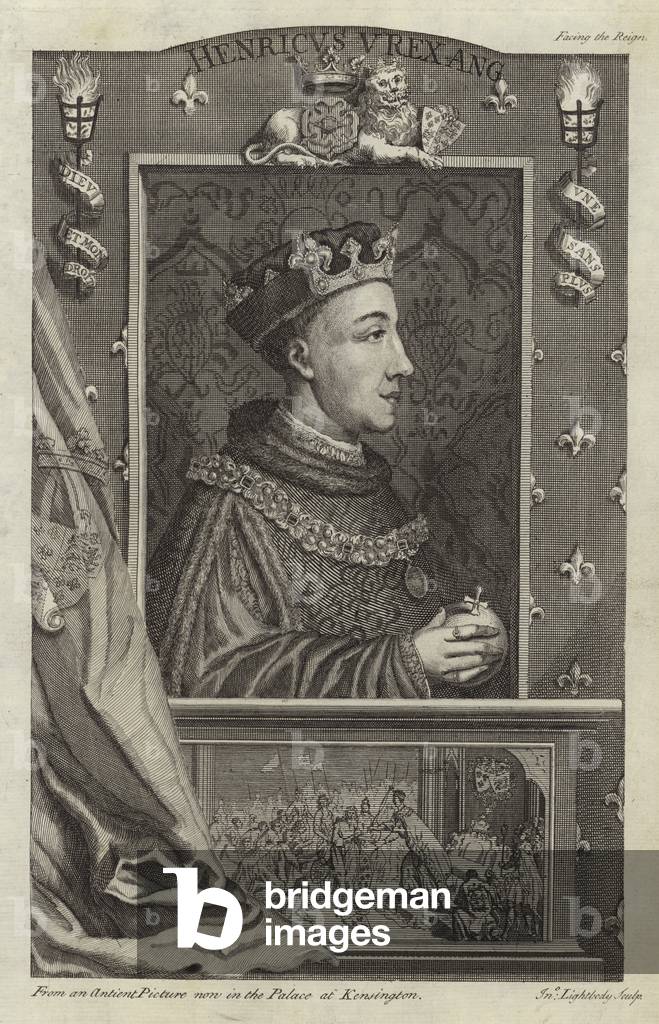 Portrait of Henry V of England, from 'The Heads of the Kings of England' (engraving)