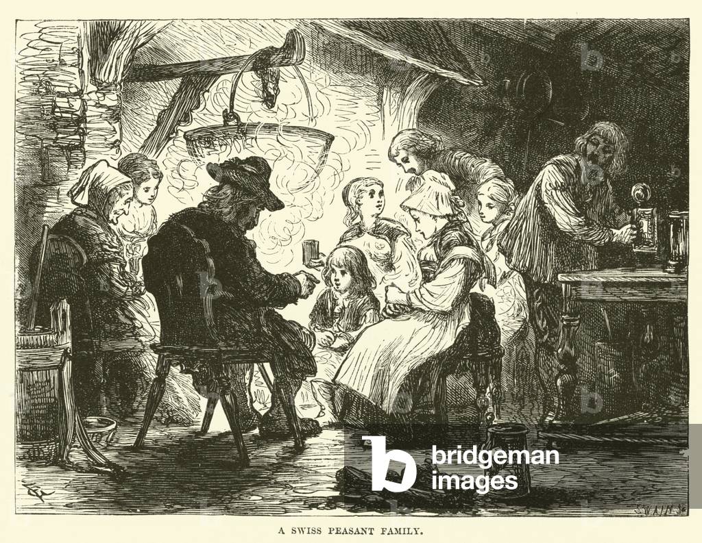 A Swiss Peasant Family (engraving)