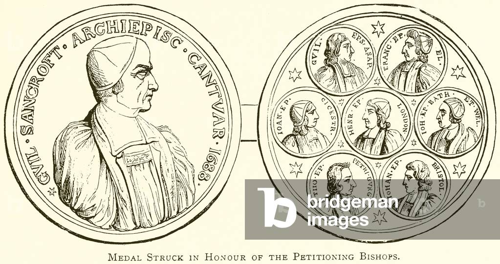 Medal Struck in Honour of the Petitioning Bishops (engraving)