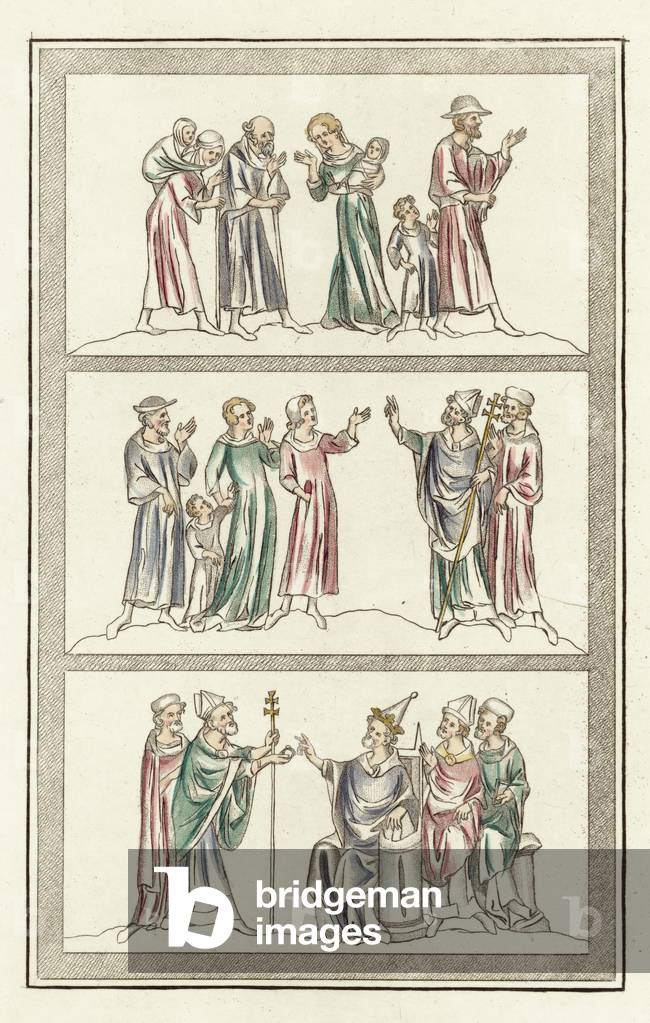 Life of Thomas Becket (coloured engraving)