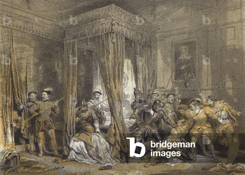 Queen Mary's Bed-Chamber, Holyrood (chromolitho)