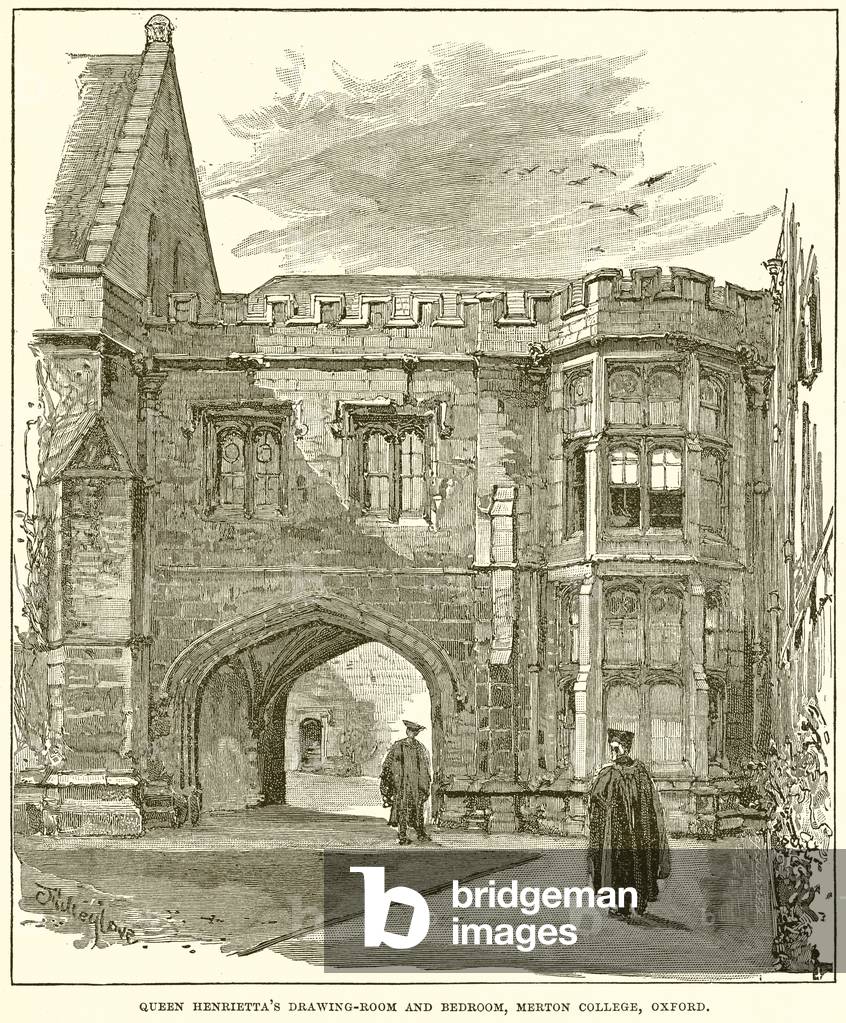 Queen Henrietta's Drawing-Room and Bedroom, Merton College, Oxford (engraving)