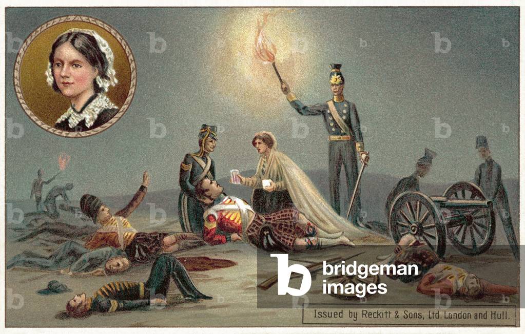 Florence Nightingale, Crimean War (colour litho)