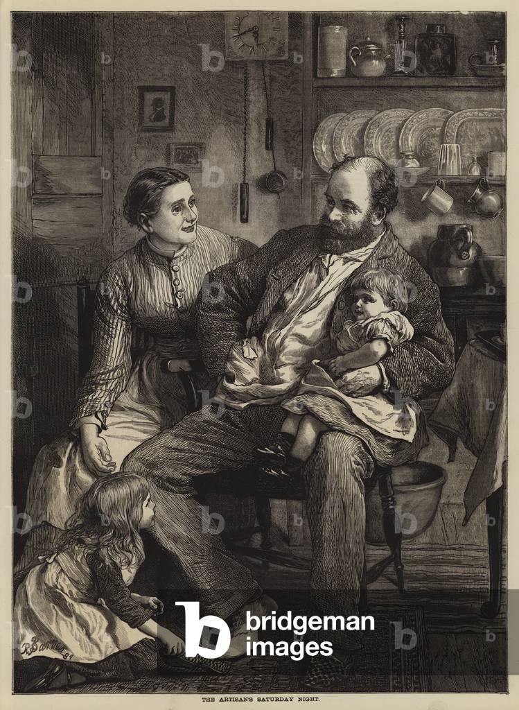 The artisans saturday night (engraving)