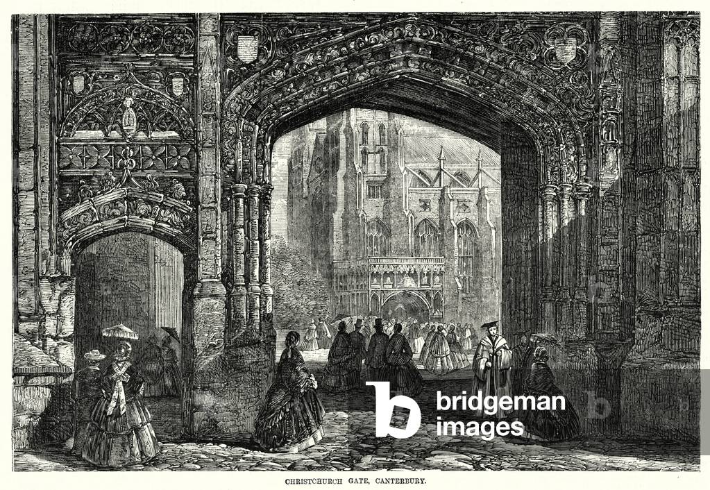 Christchurch Gate, Canterbury (engraving)