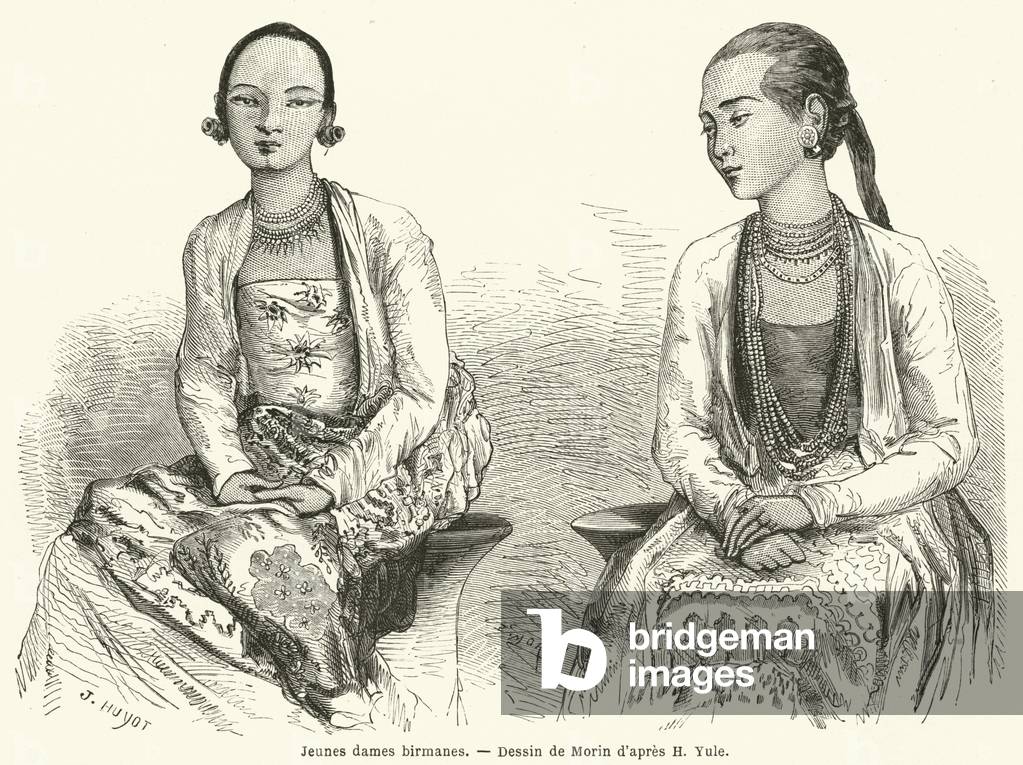 Jeunes dames birmanes (engraving)