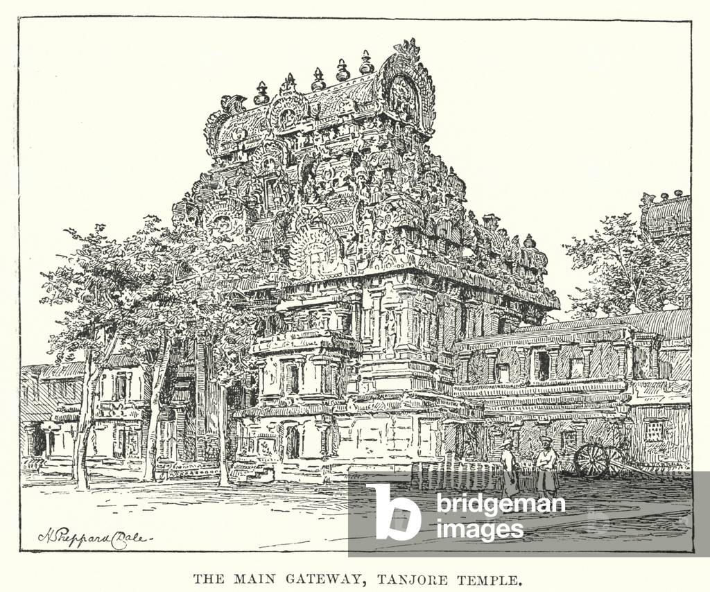 India: The Main Gateway, Tanjore Temple (engraving)
