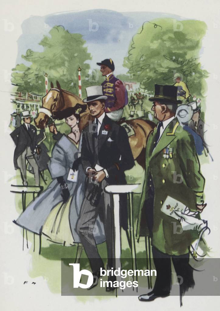 Royal Ascot (colour litho)