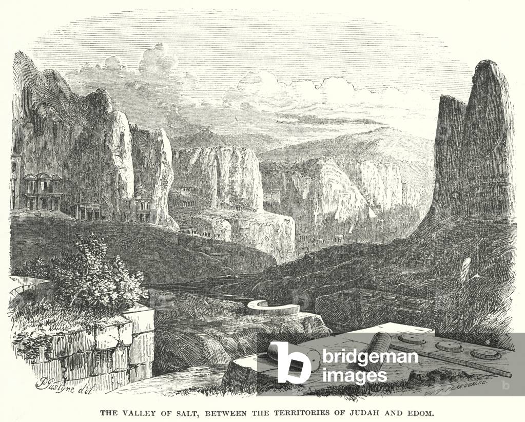 The Valley of Salt, between the Territories of Judah and Edom (engraving)