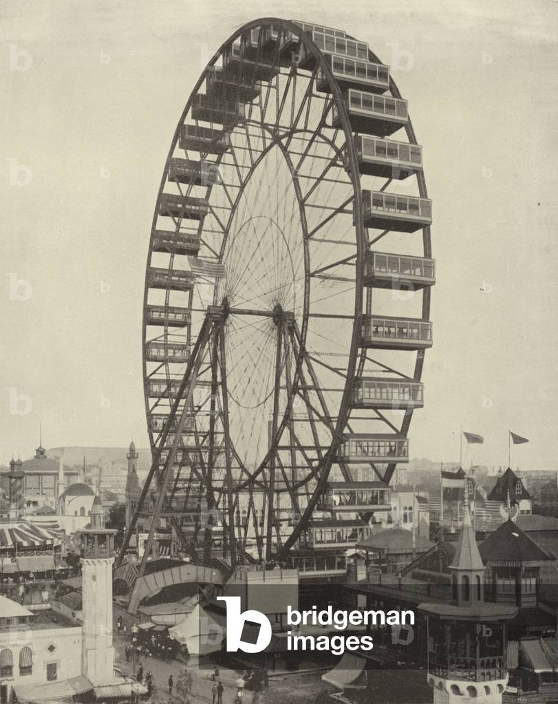 The Ferris Wheel (b/w photo)
