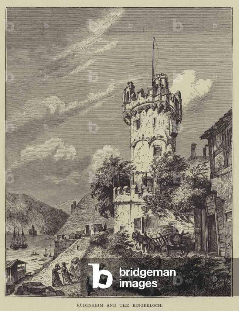Rudesheim and the Bingerloch (engraving)
