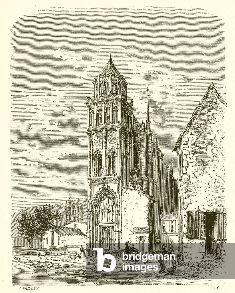Church of Sainte-Radegonde at Poitiers (engraving)