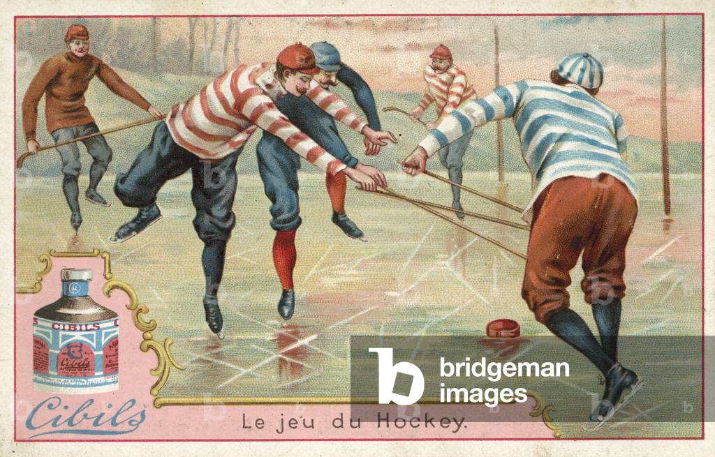 A game of hockey (chromolitho)