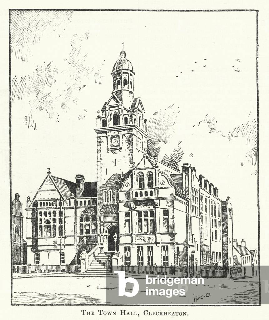 The Town Hall, Cleckheaton (engraving)