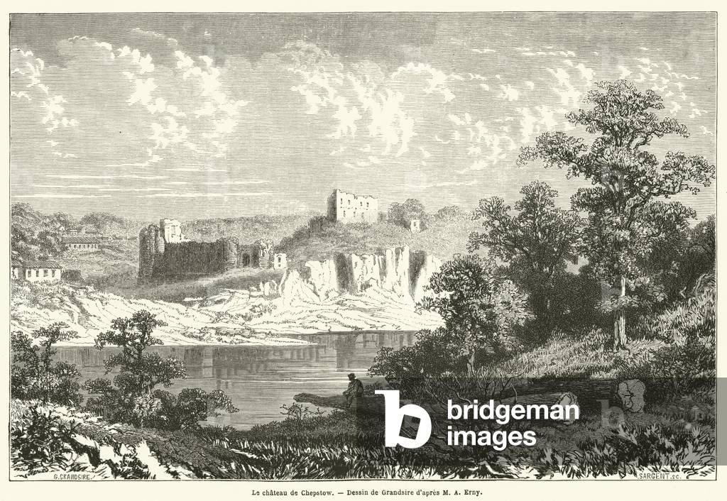 Le chateau de Chepstow (engraving)