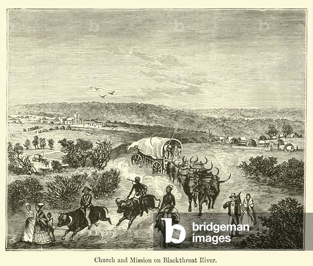 Church and Mission on Blackthroat River (engraving)