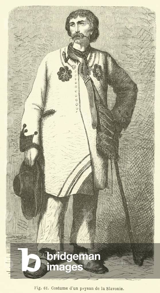 Costume d'un paysan de la Slavonie (engraving)